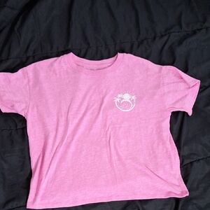 Pink Kids T-Shirt with Palm Design